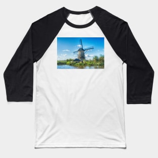 Windmills of Kinderdijk Nederlands (UNESCO Site) Baseball T-Shirt